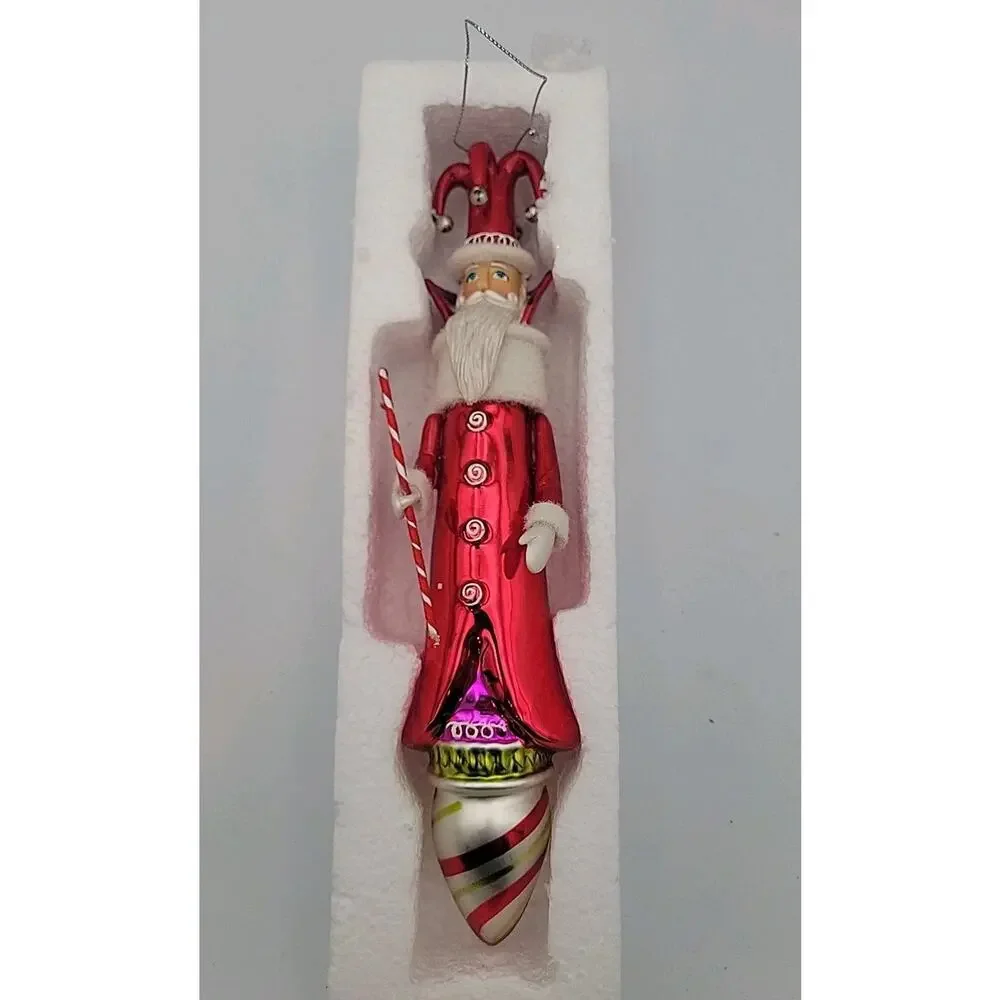 Dept 56 Nutcracker Suite Treats Santa Glass Ornament In Box 2012 Retired 4026433
